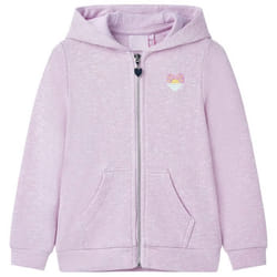Sweatshirt à capuche et fermeture éclair pour enfants mélange lila 92