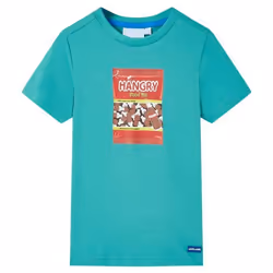 T-shirt pour enfants avec manches courtes menthe foncé 92/104/116/128/140