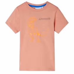 T-shirt enfants à manches courtes orange clair 128 - 122-128 cm