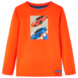 T-shirt enfant manches longues orange vif 92