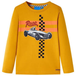 T-shirt enfants - Non spécifié - 104 - Manches longues - 100% coton - Imprimé voiture de course
