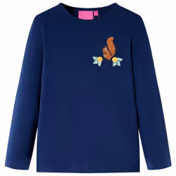 T-shirt enfants à manches longues bleu marine 140