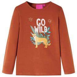 T-shirt enfants à manches longues cognac 140