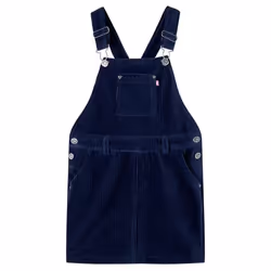 Robe salopette pour enfants velours côtelé bleu marine 116 - 116