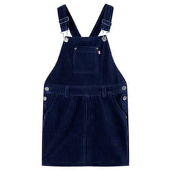 Robe salopette pour enfants velours côtelé bleu marine 116 - 116