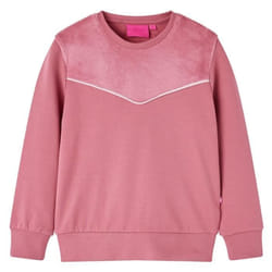 Sweatshirt pour enfants velours patchwork framboise 116 - 116