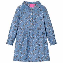 Robe t-shirt - vidaXL - Bébé fille - Manches longues - Imprimé floral - Couleur pétrole