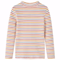 T-shirt enfants manches longues faux col roulé écru 140