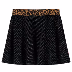 Jupe pour enfants avec ceinture léopard noir 128 - 122-128 cm