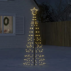 vidaXL Sapin de Noël LED 180 cm - 220 LED blanc chaud