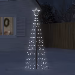 VIDAXL Sapin de Noël à LED avec piquets 220 LED blanc froid 180 cm