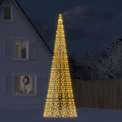 Utilise ce sapin de Noël LED pour transformer ton mât en un magnifique sapin de Noël illuminé pendant les fêtes. 8 effets lum ...