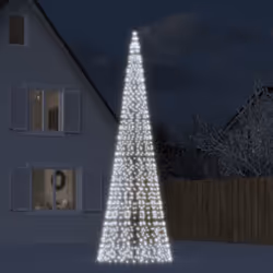Utilisez cette lumière de sapin de Noël pour transformer votre mât de drapeau en un sapin de Noël magnifiquement éclairé pend ...