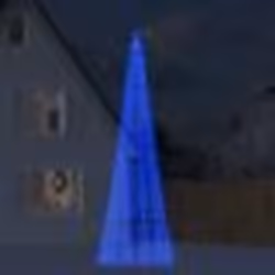 vidaXL Sapin de Noël à LED sur mât de drapeau 1534 LED bleu 500 cm