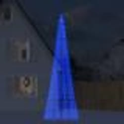 vidaXL Sapin de Noël à LED sur mât de drapeau 1534 LED bleu 500 cm