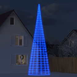 vidaXL Sapin de Noël à LED sur mât de drapeau 3000 LED bleu 800 cm