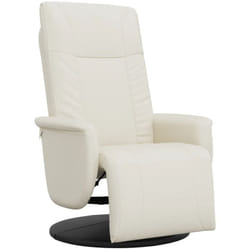 Vidaxl - Fauteuil inclinable avec repose-pieds crème similicuir
