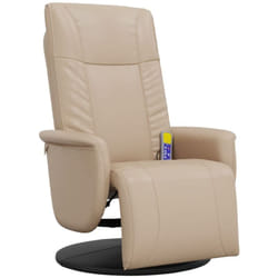 Vidaxl - Fauteuil inclinable de massage repose-pieds cappuccino