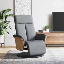 Vidaxl - Fauteuil inclinable avec repose-pieds gris clair tissu