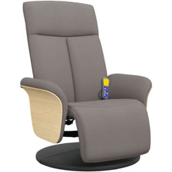 Vidaxl - Fauteuil inclinable de massage avec repose-pieds taupe tissu