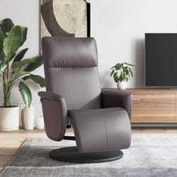 Fauteuil inclinable avec repose-pieds gris similicuir - Vidaxl