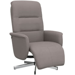 Vidaxl - Fauteuil inclinable avec repose-pieds taupe tissu