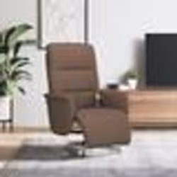 vidaXL Fauteuil inclinable de massage avec repose-pieds marron tissu