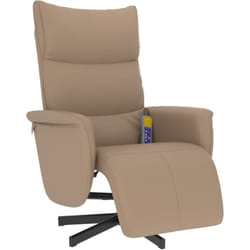 vidaXL Fauteuil inclinable de massage repose-pieds cappuccino
