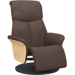 Vidaxl - Fauteuil inclinable avec repose-pieds marron similicuir