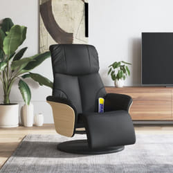 Vidaxl - Fauteuil inclinable de massage repose-pieds noir similicuir