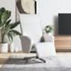 vidaXL Fauteuil inclinable de massage repose-pieds blanc similicuir
