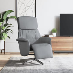Vidaxl - Fauteuil inclinable avec repose-pieds gris clair tissu