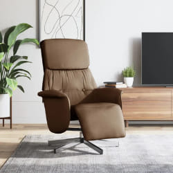 VidaXL Fauteuil inclinable avec repos-pieds marron