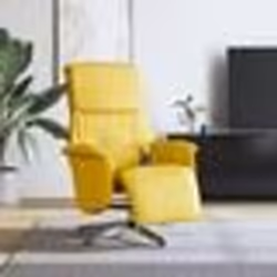 vidaXL Fauteuil inclinable de massage repose-pieds jaune clair tissu