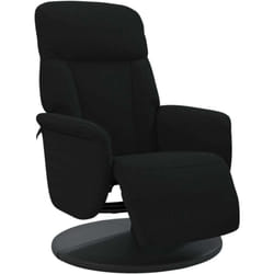 Fauteuil inclinable avec repose-pied noir velours Vidaxl