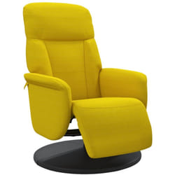 Vidaxl - Fauteuil inclinable avec repose-pied jaune velours