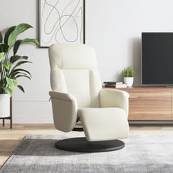 Vidaxl - Fauteuil inclinable avec repose-pied crème velours