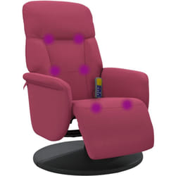 Vidaxl - Fauteuil de massage inclinable avec repose-pied rouge bordeaux