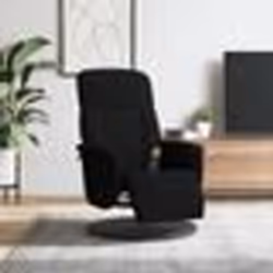 vidaXL Fauteuil inclinable de massage avec repose-pied noir velours