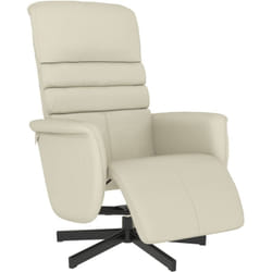 Vidaxl - Fauteuil inclinable avec repose-pieds crème similicuir