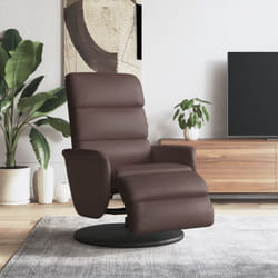 Vidaxl - Fauteuil inclinable avec repose-pieds marron similicuir