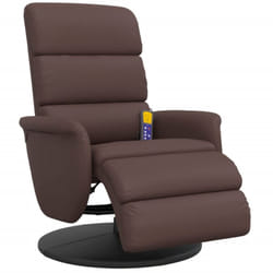 Vidaxl - Fauteuil inclinable de massage repose-pieds marron similicuir