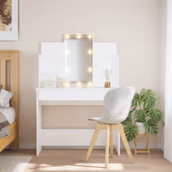 Dotée d'un aspect intemporel et raffiné, la coiffeuse avec miroir et lumières LED est un excellent supplément à la décoration ...