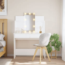 Coiffeuse avec lumières led blanc 96x40x142 cm Vidaxl
