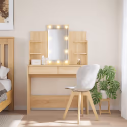 Description générale Dotée d'un aspect intemporel et raffiné, la coiffeuse avec miroir et lumières LED est un excellent ajout ...