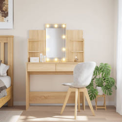 Vidaxl - Coiffeuse avec lumières led chêne sonoma 96x40x142 cm