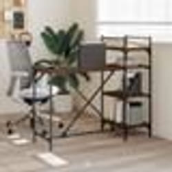 vidaXL Bureau d'ordinateur avec étagères chêne marron 120x47x109 cm