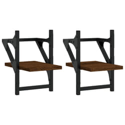VidaXL 836232 étagères Bois, Métal Marron, Bois