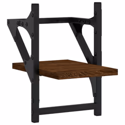 VidaXL 836232 étagères Bois, Métal Marron, Bois - Vue supplémentaire 4