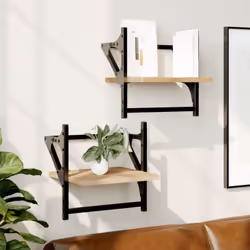 Maximisez votre espace intérieur et donnez du style à votre mur avec ces étagères murales ! Matériau robuste : le bois d'ingé ...